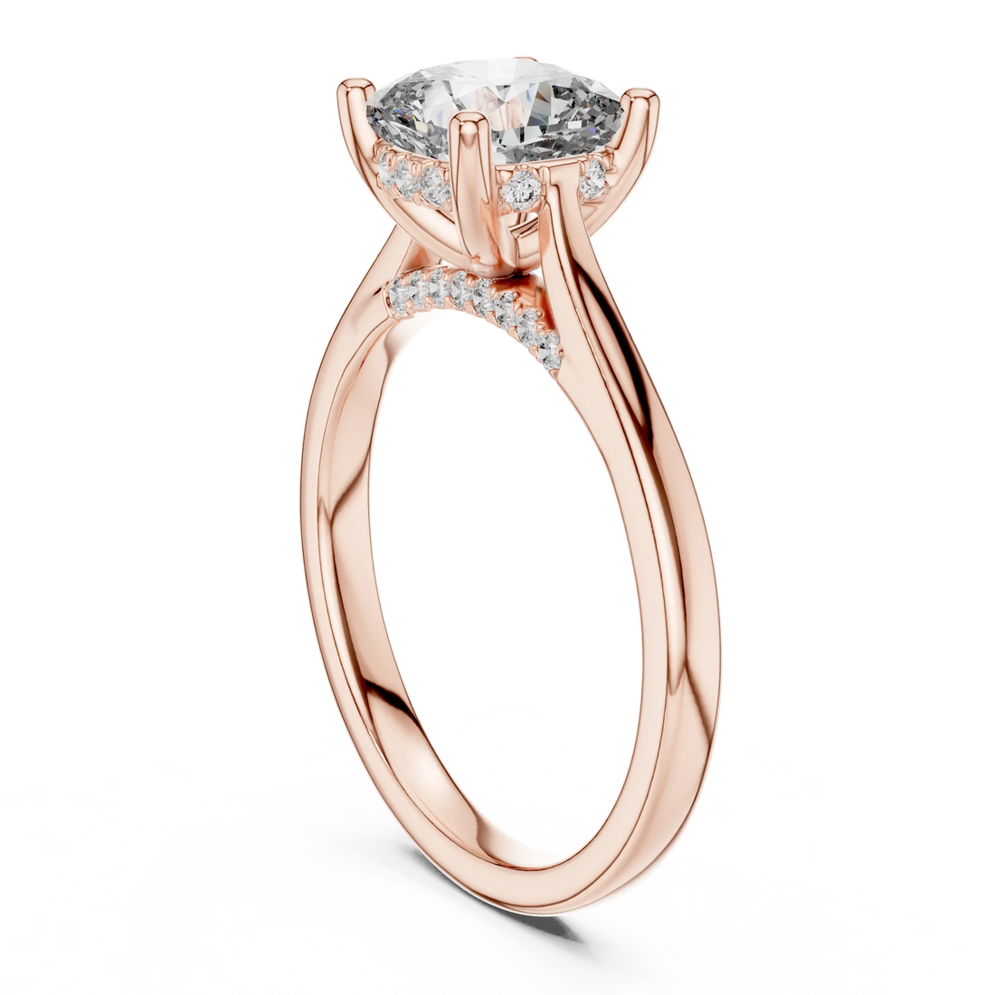 Cushion Cut Solitaire Diamond Ring