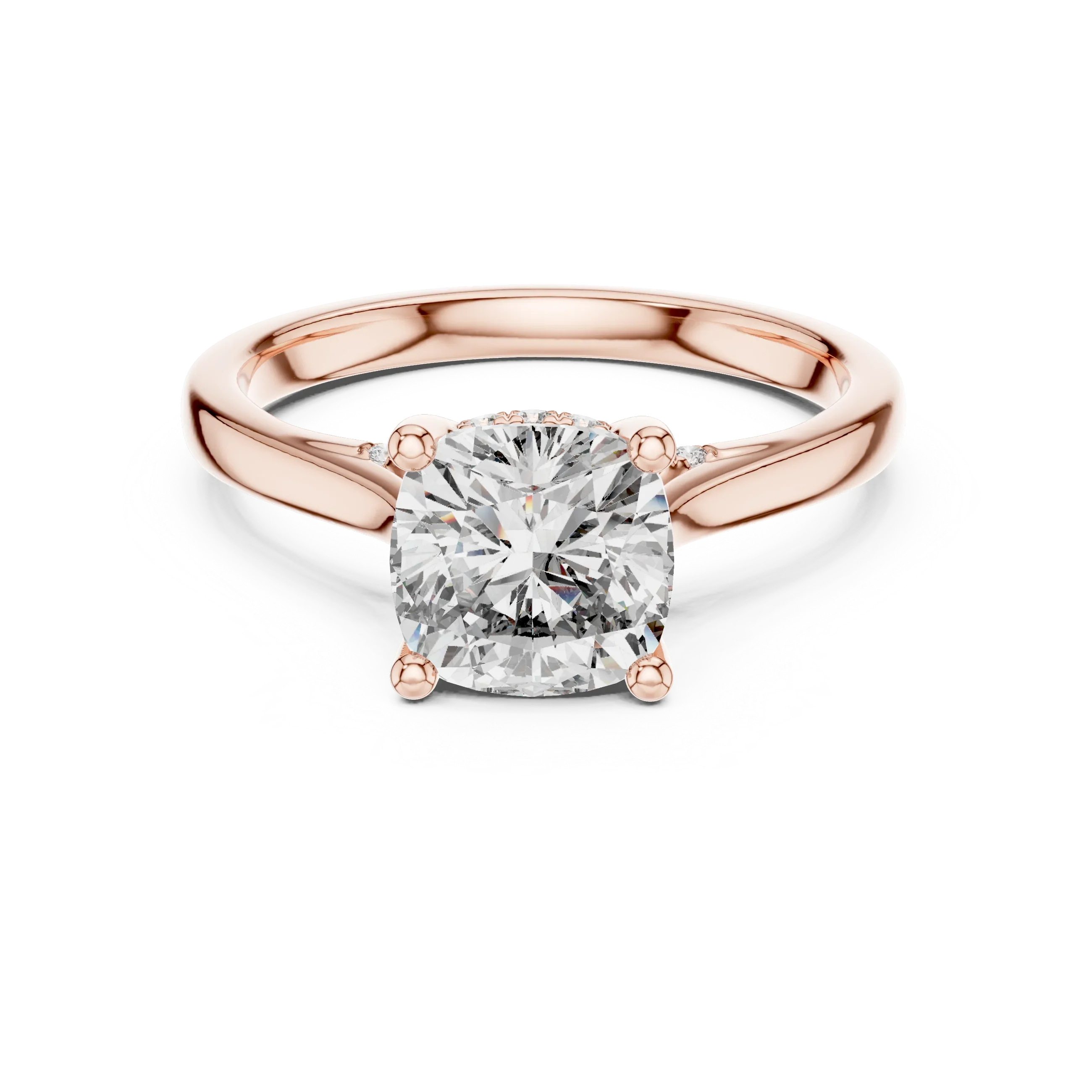 Cushion Cut Solitaire Diamond Ring