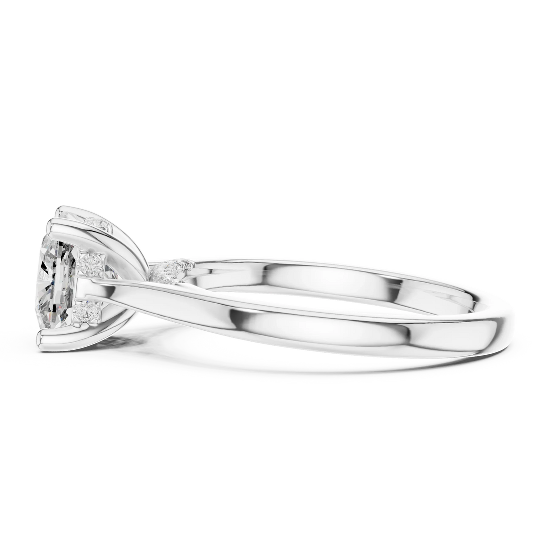 Cushion Cut Solitaire Diamond Ring