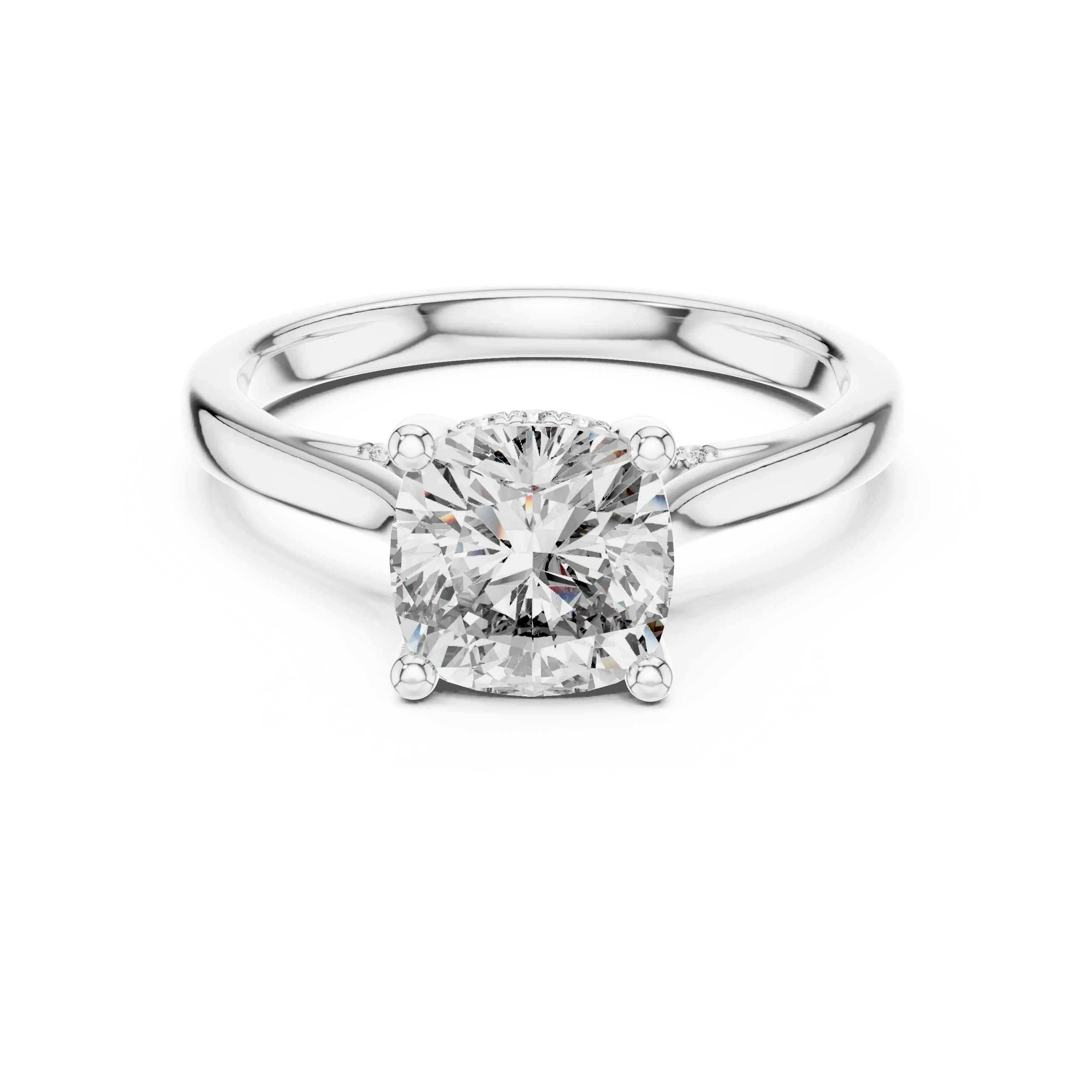 Cushion Cut Solitaire Diamond Ring