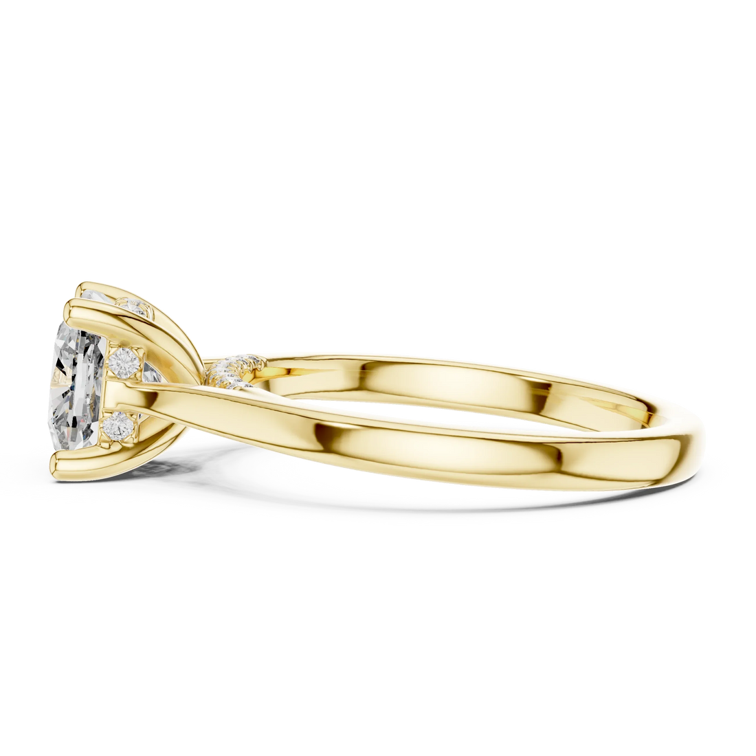 Cushion Cut Solitaire Diamond Ring