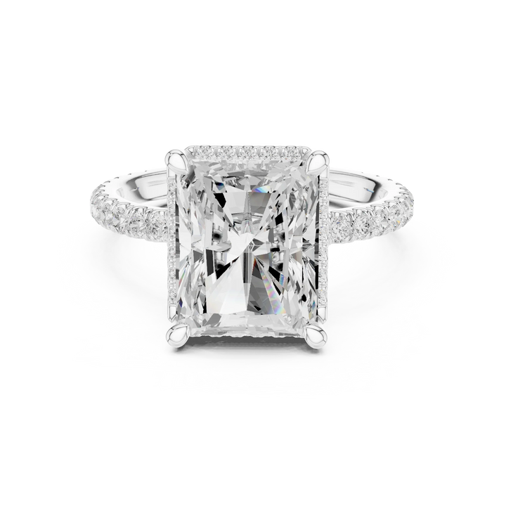 Radiant Diamond Hidden Halo Engagement Ring