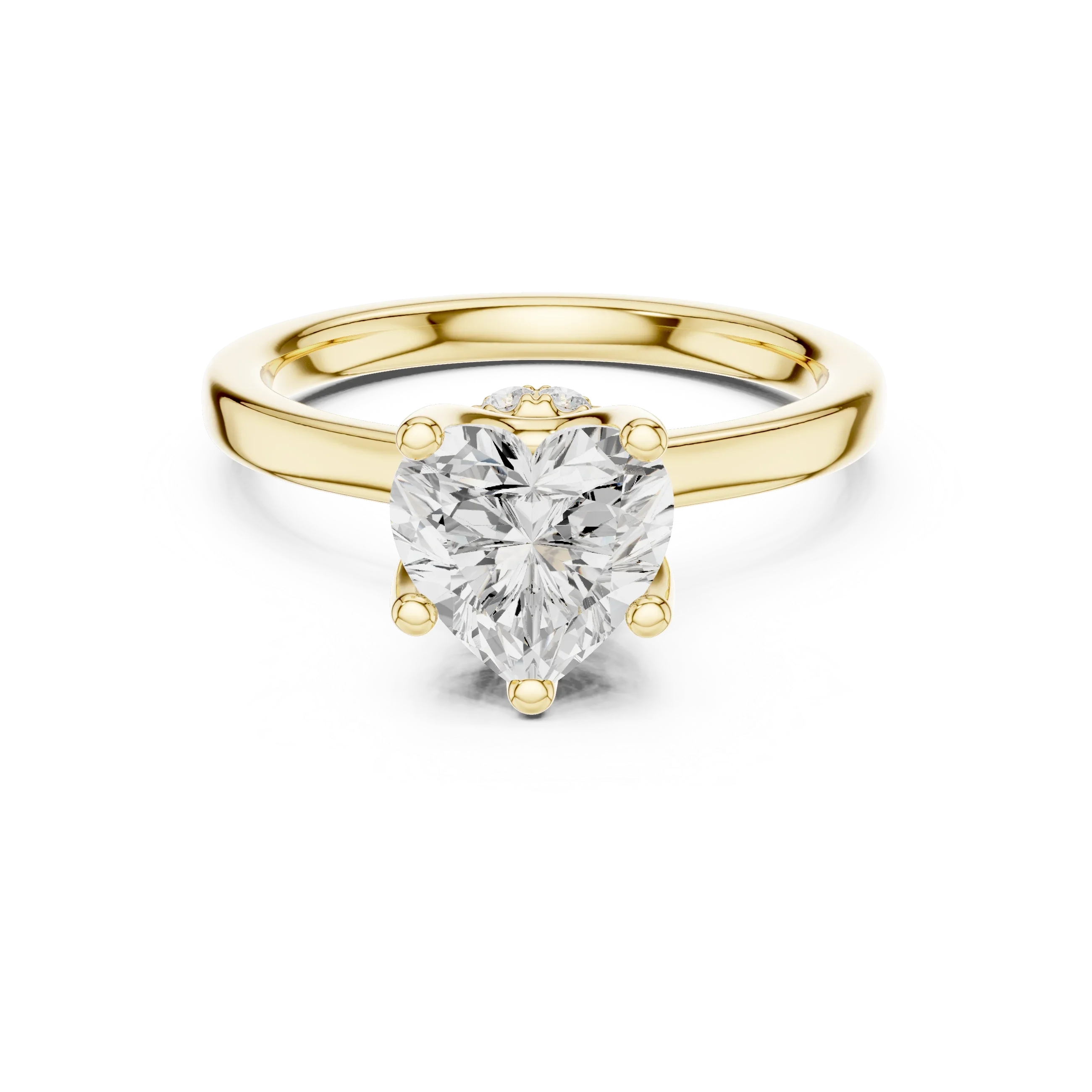 Heart Shape Diamond Hidden Halo Engagement Ring