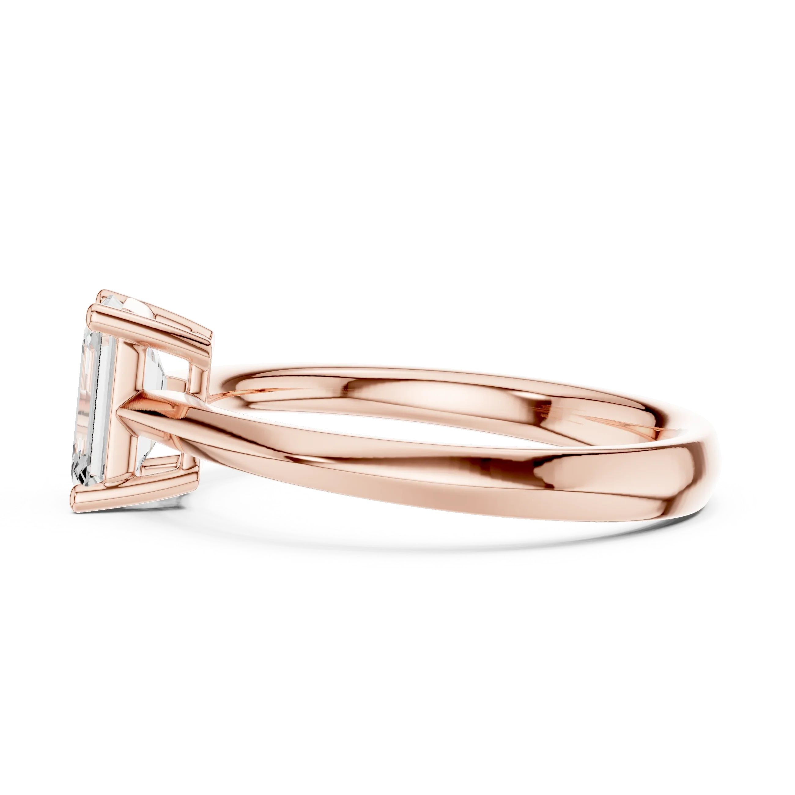 Emerald-Cut Solitaire Diamond Ring