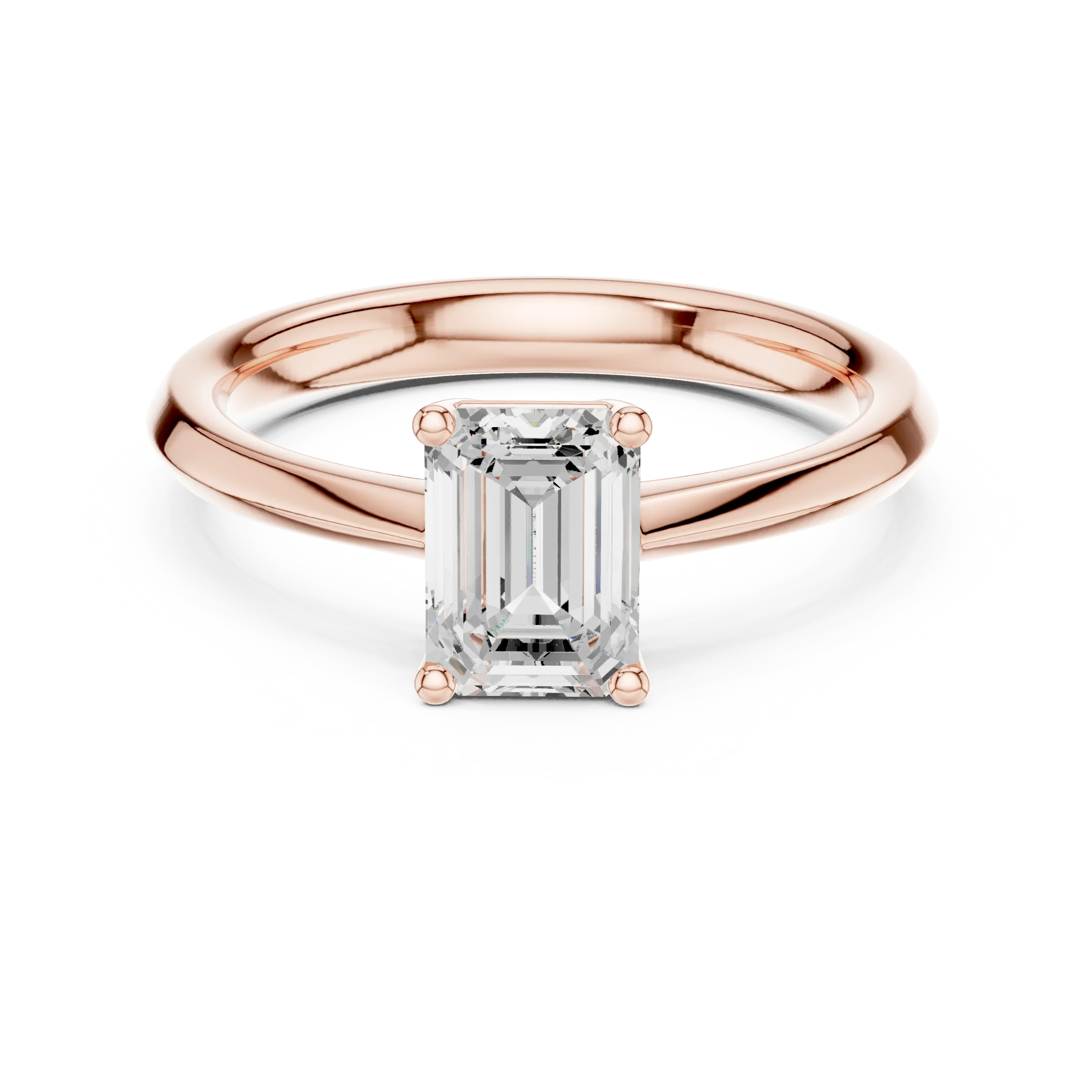 Emerald-Cut Solitaire Diamond Ring