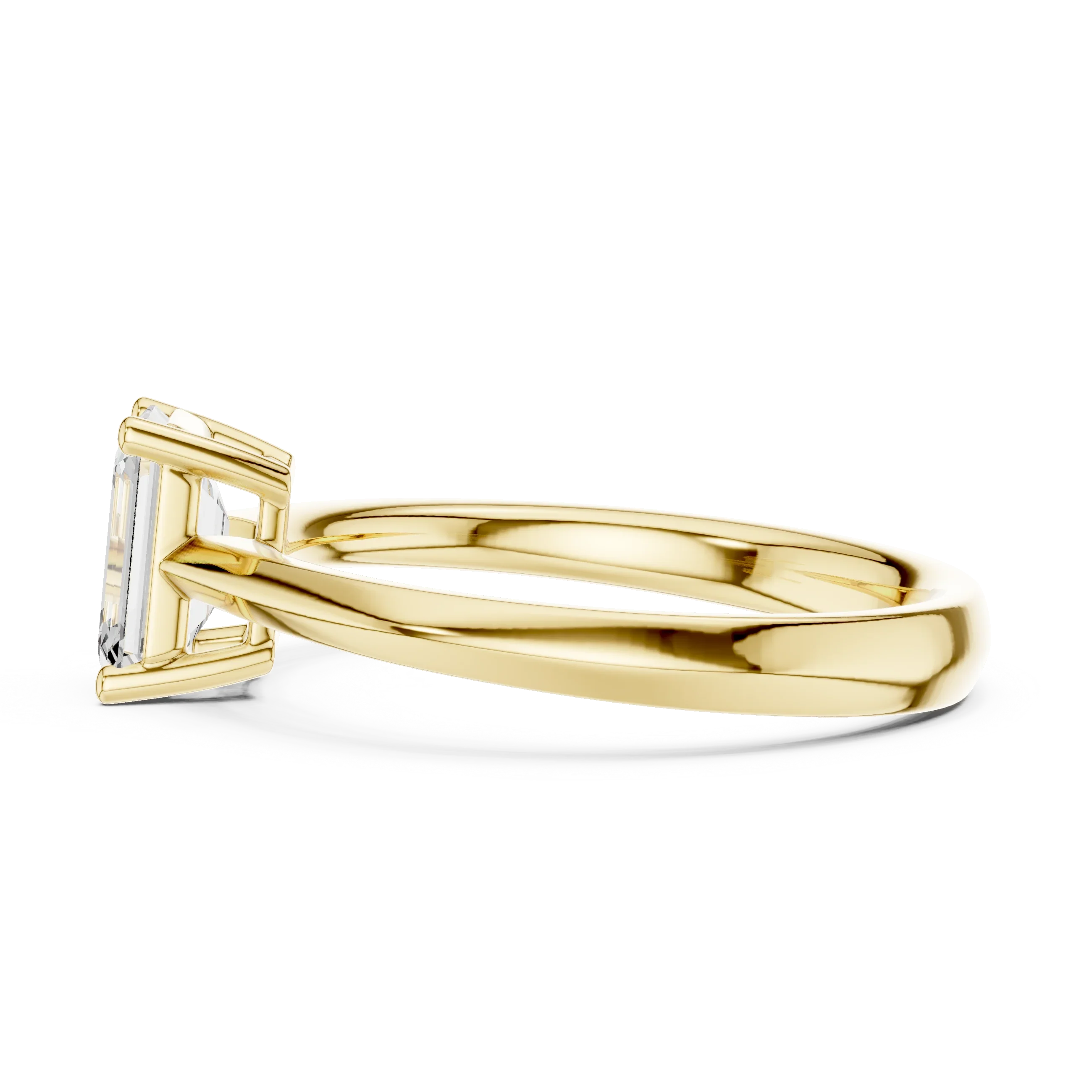 Emerald-Cut Solitaire Diamond Ring
