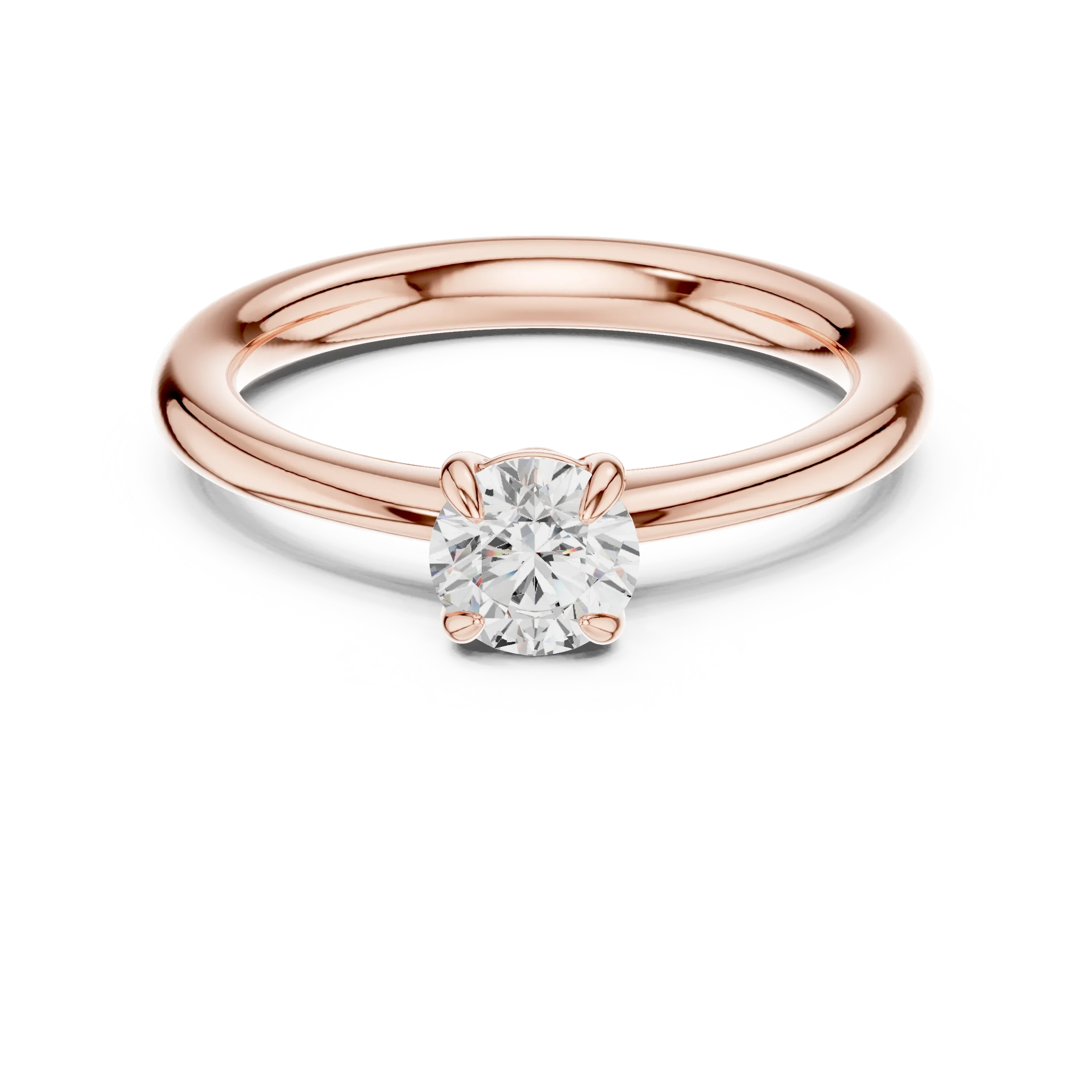 Round-Cut Solitaire Diamond Ring
