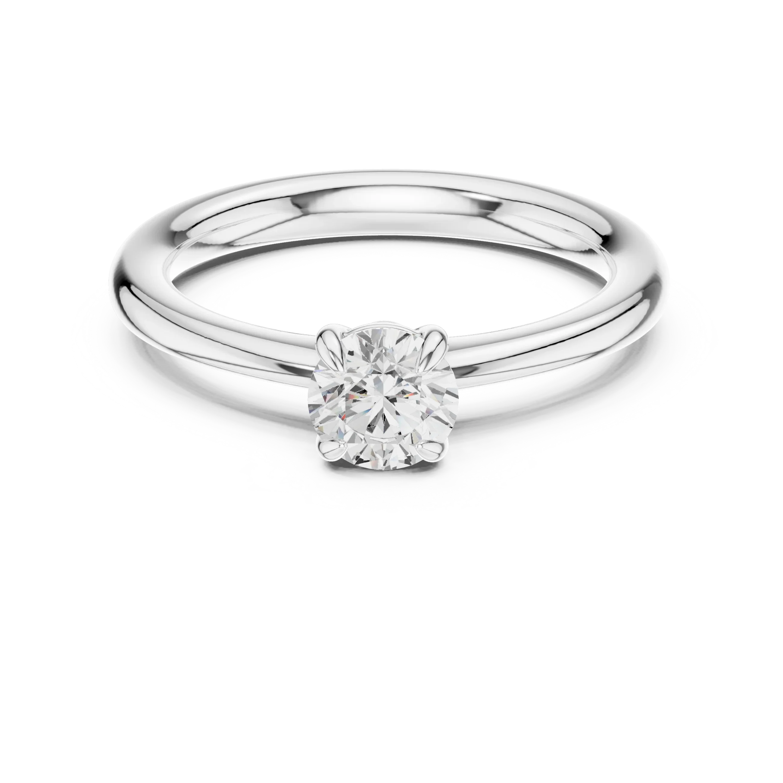 Round-Cut Solitaire Diamond Ring