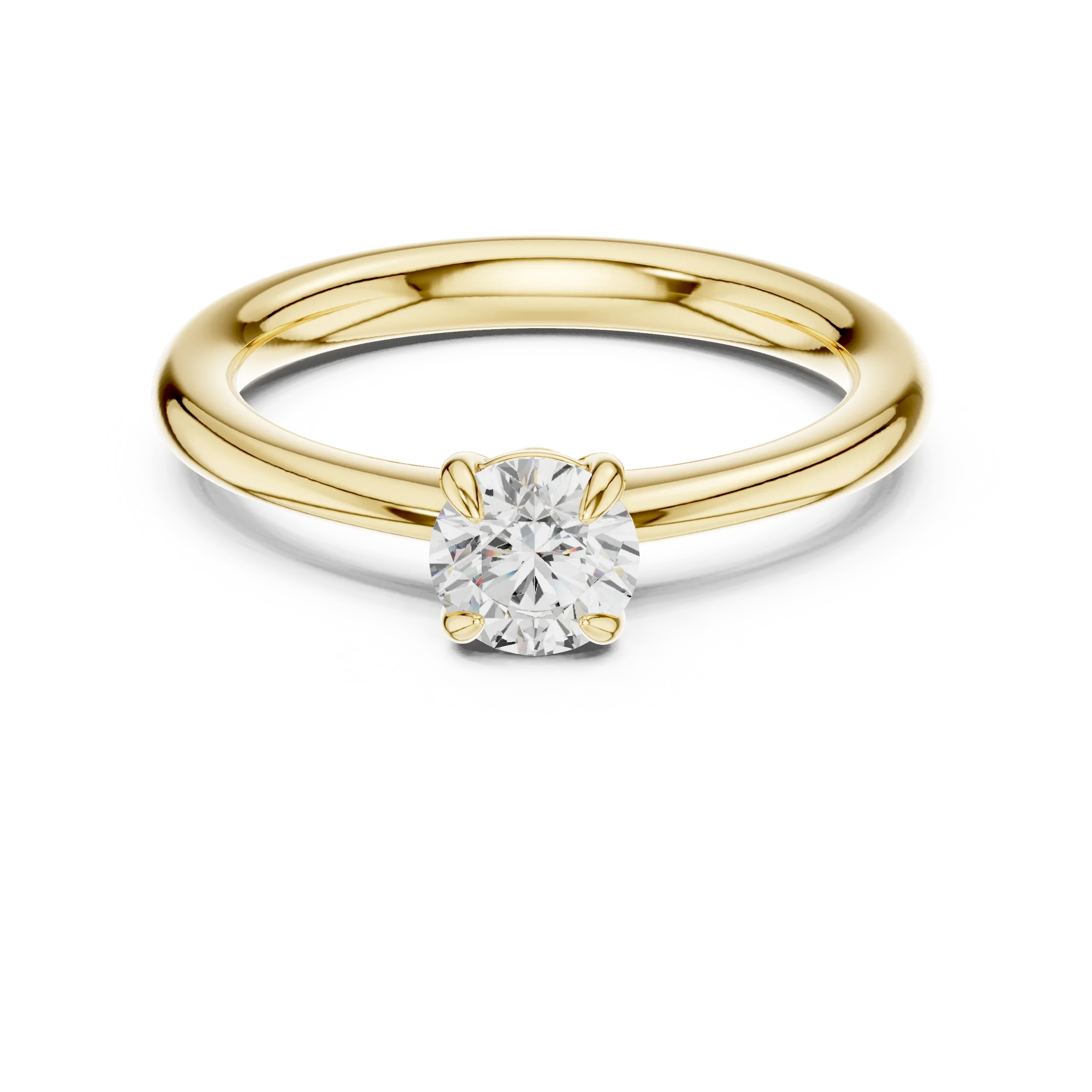 Round-Cut Solitaire Diamond Ring