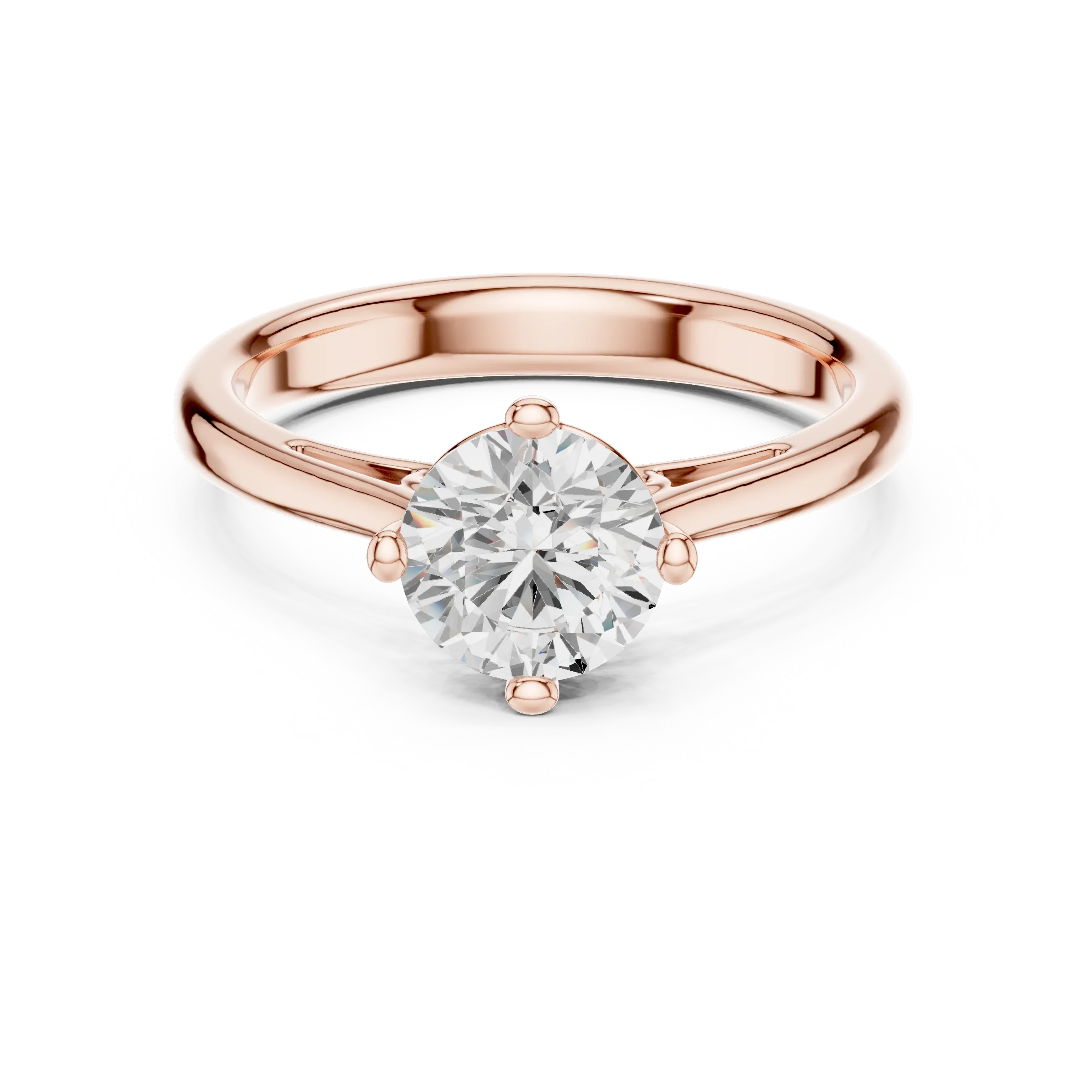 Round Shape Diamond Solitaire Engagement Ring