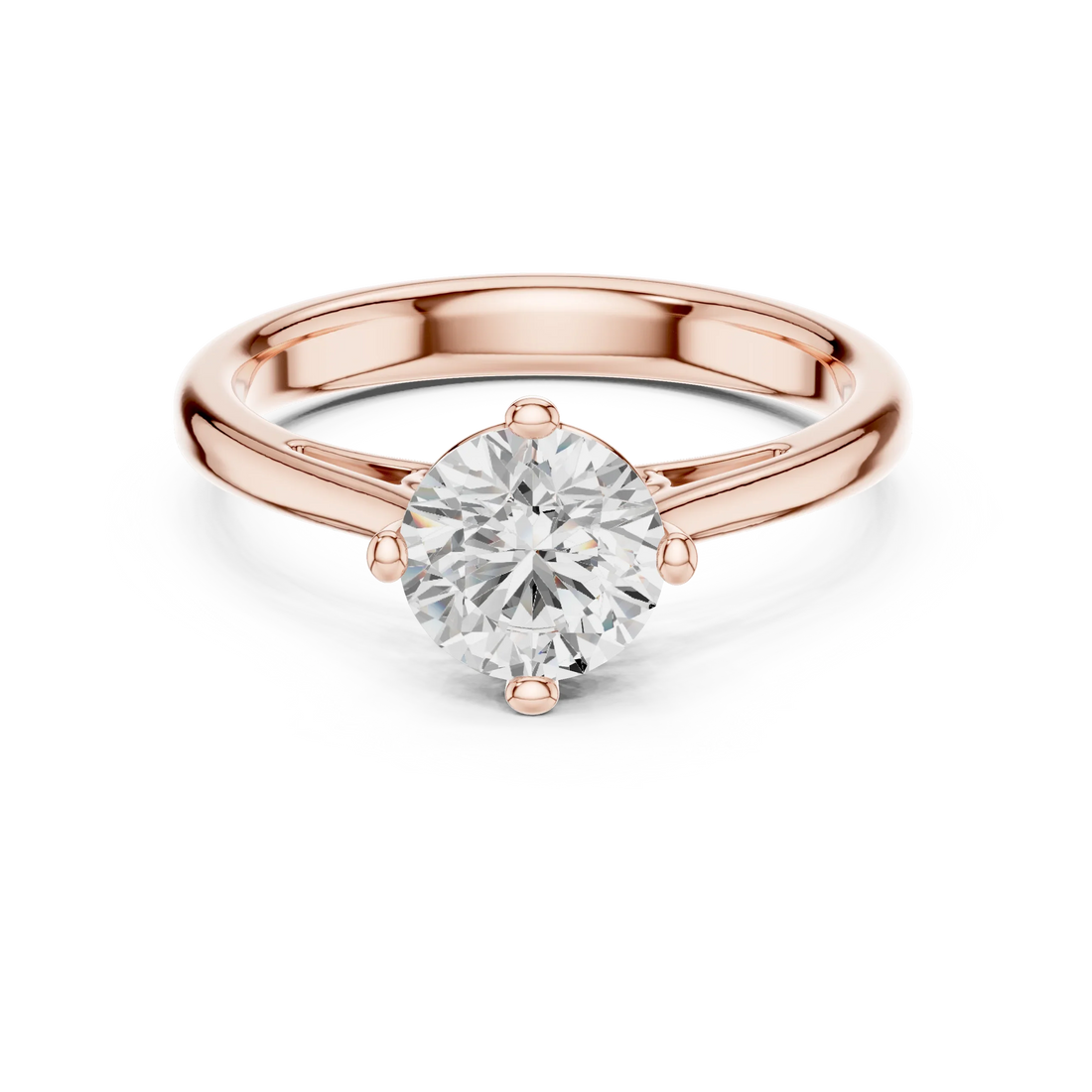 Round Shape Diamond Solitaire Engagement Ring