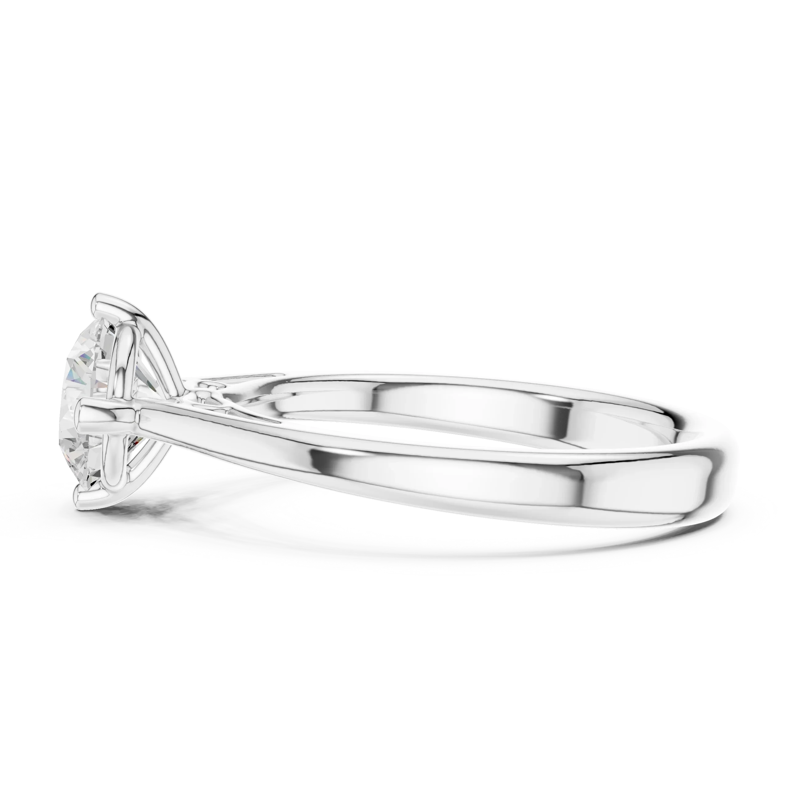 Round Shape Diamond Solitaire Engagement Ring