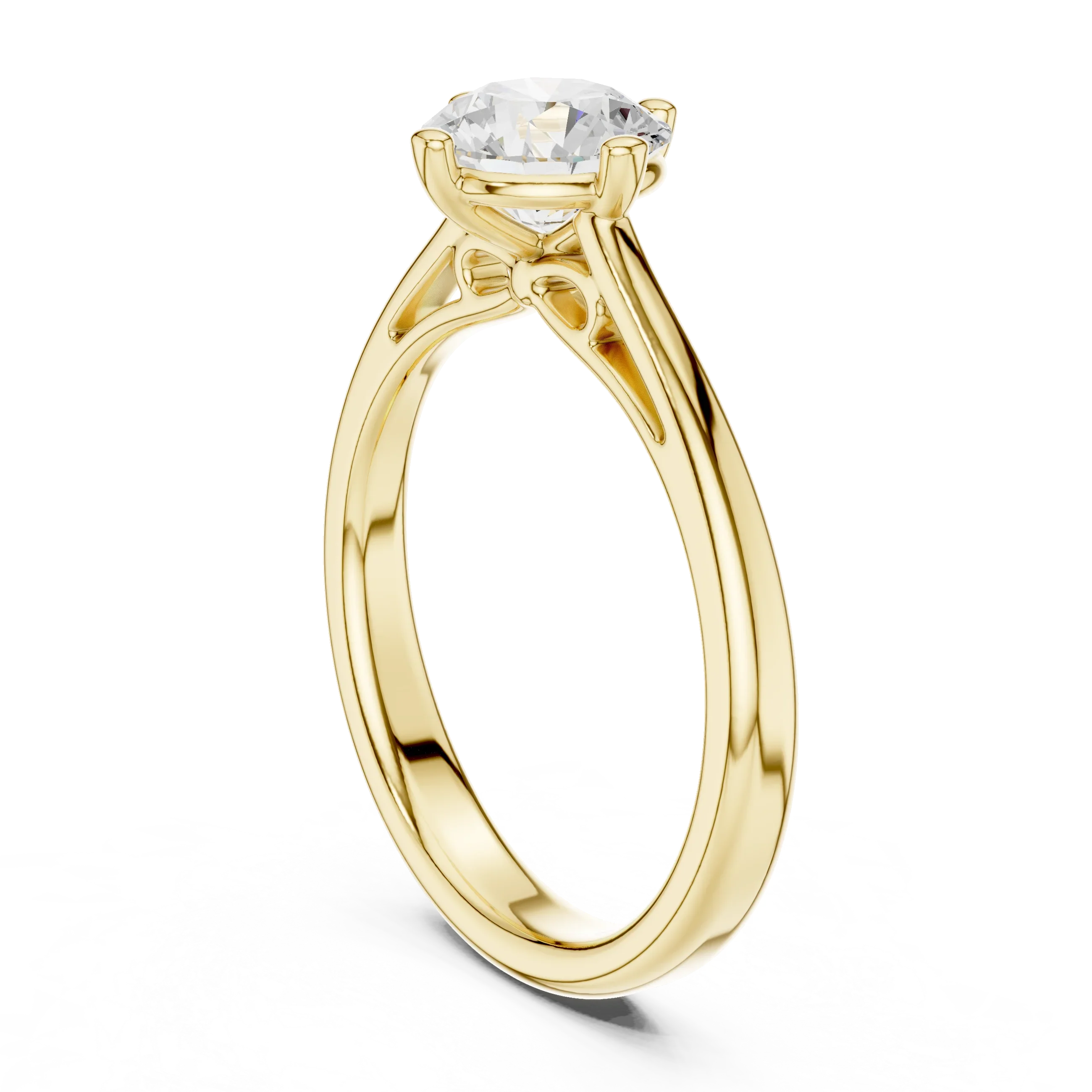 Round Shape Diamond Solitaire Engagement Ring