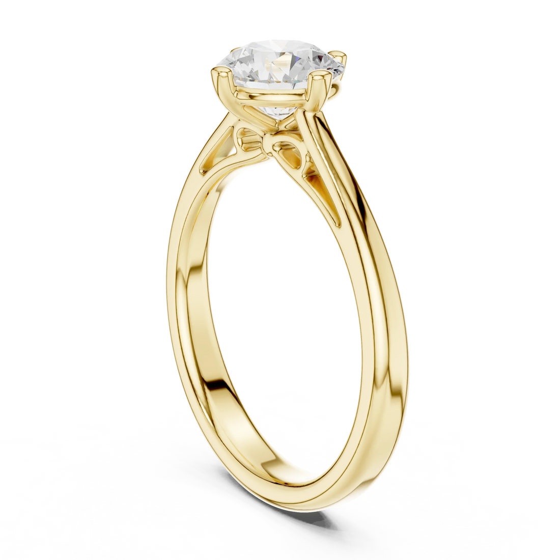 Round Shape Diamond Solitaire Engagement Ring
