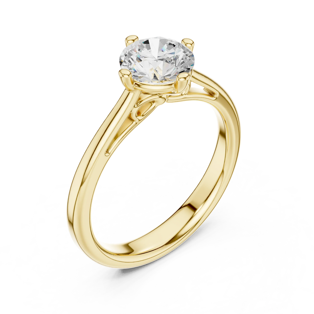 Round Shape Diamond Solitaire Engagement Ring