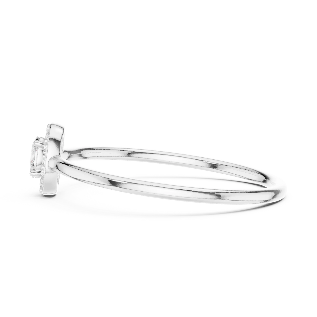 Oval-Cut Diamond Halo Engagement Ring