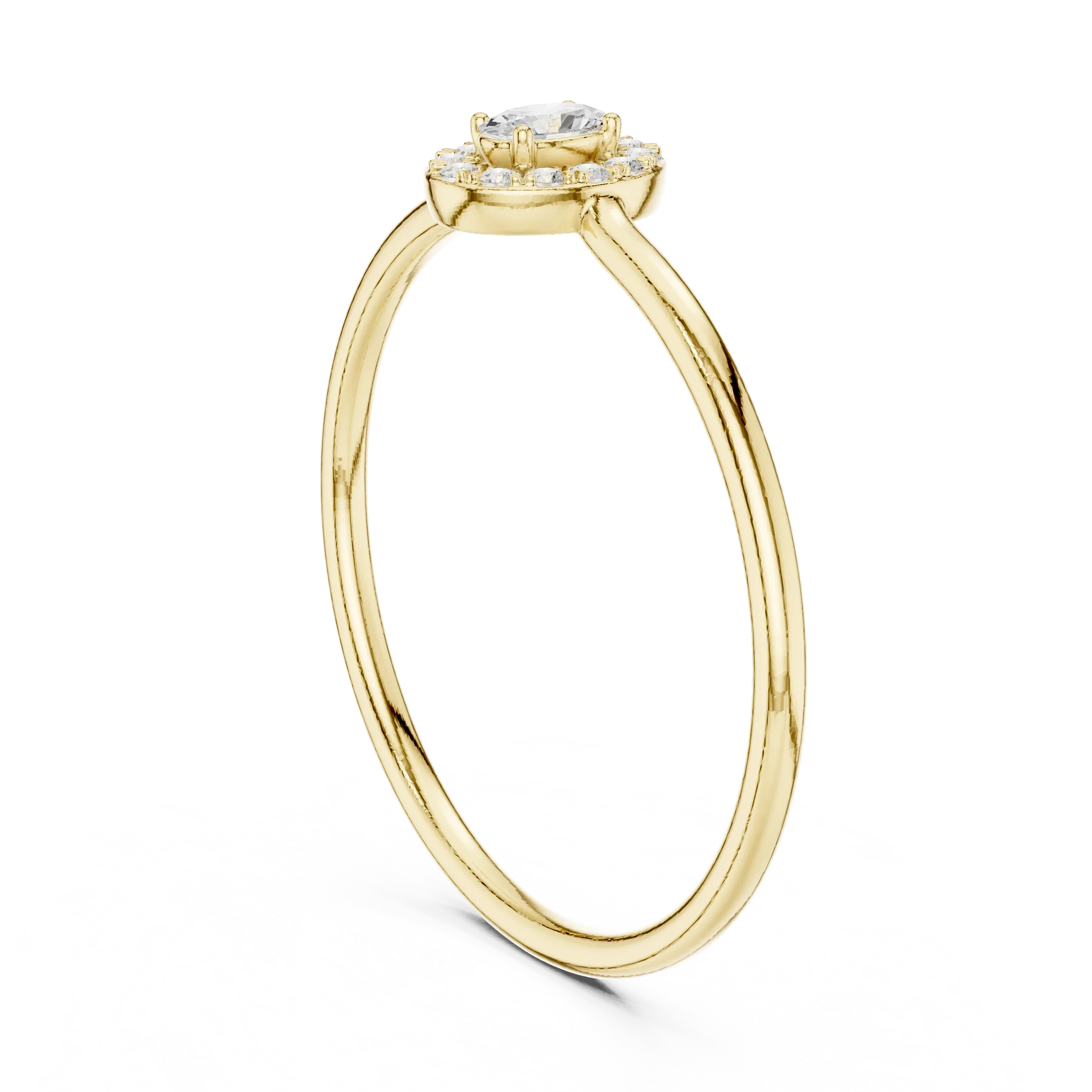 Oval-Cut Diamond Halo Engagement Ring