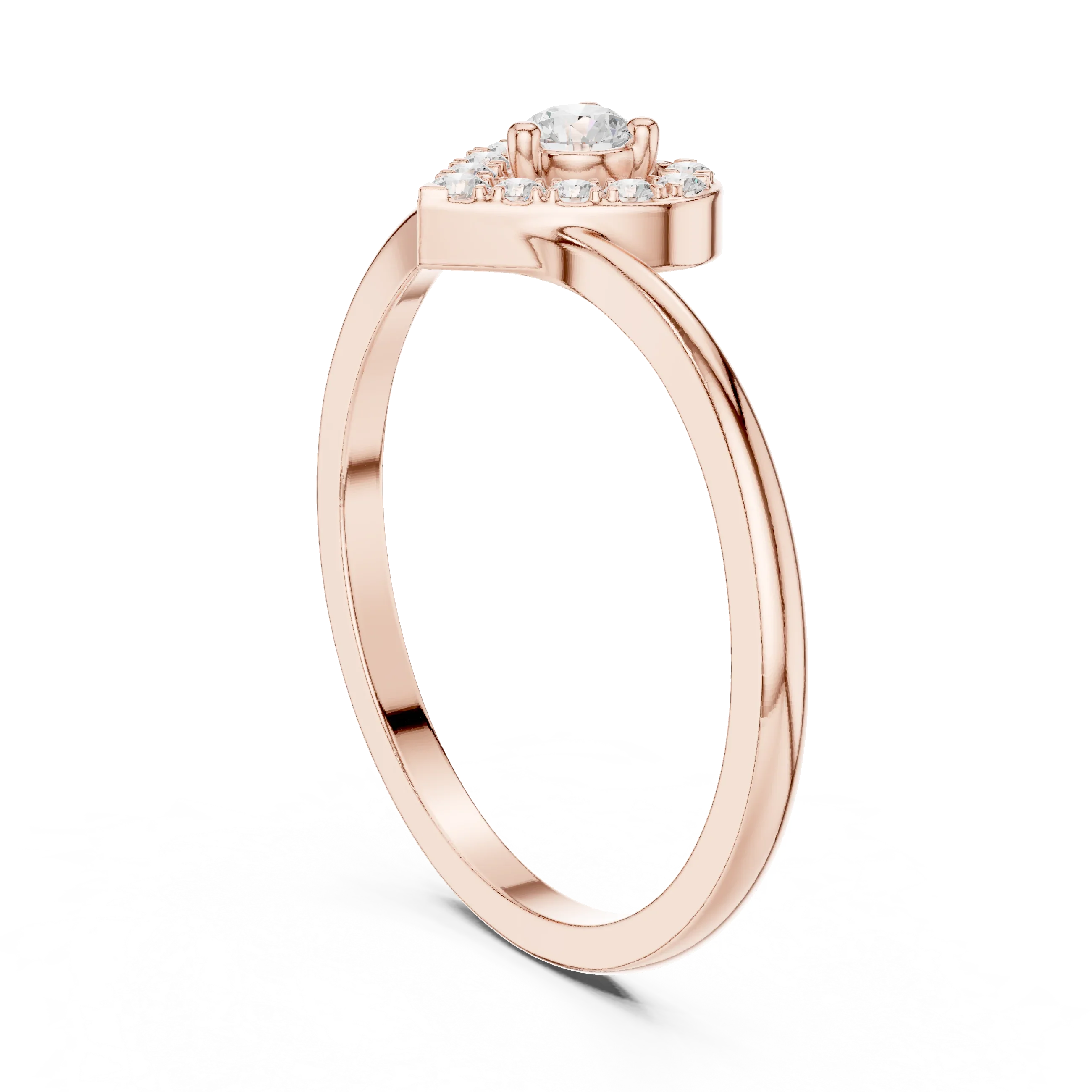 Round-Cut Diamond Halo Engagement Ring