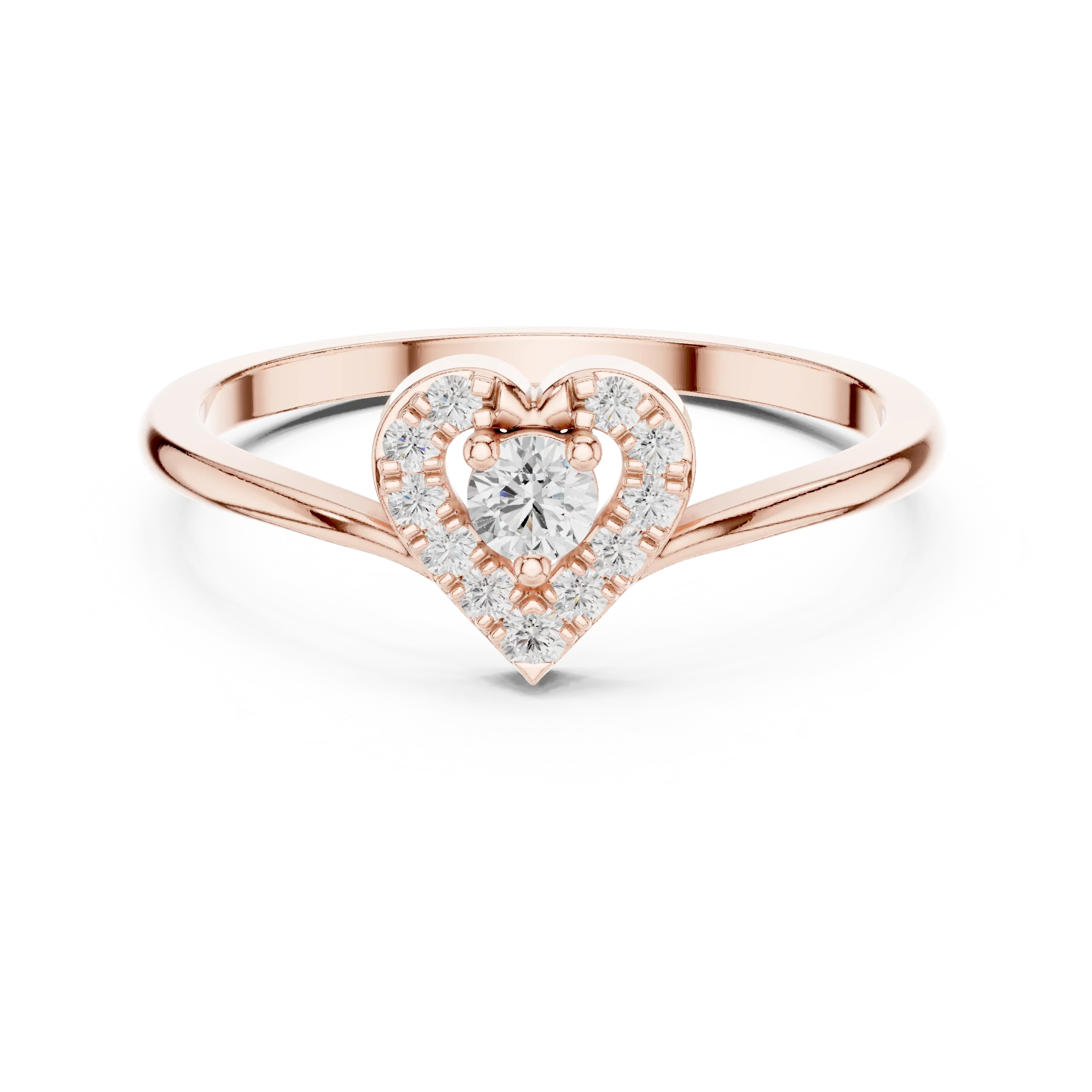Round-Cut Diamond Halo Engagement Ring