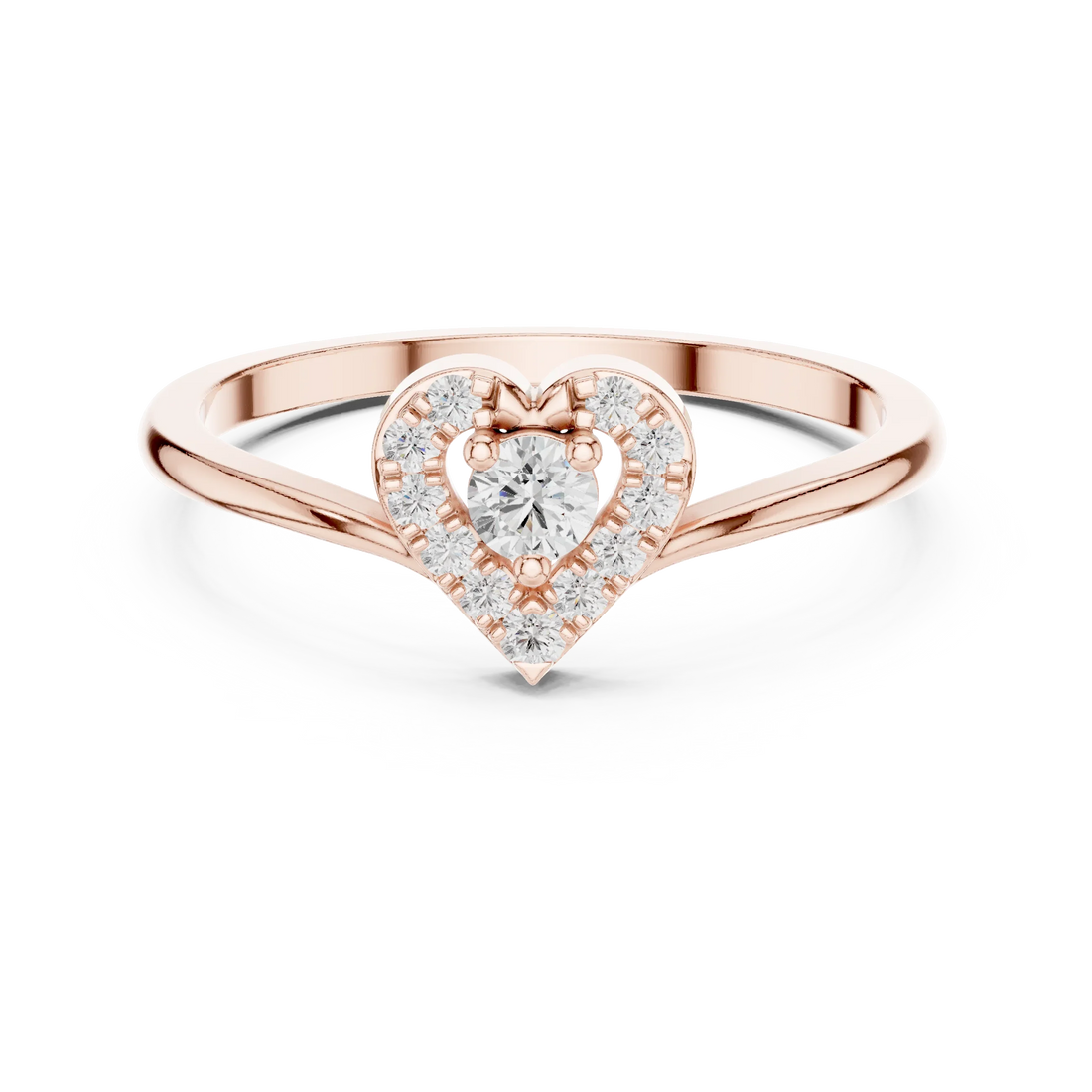 Round-Cut Diamond Halo Engagement Ring