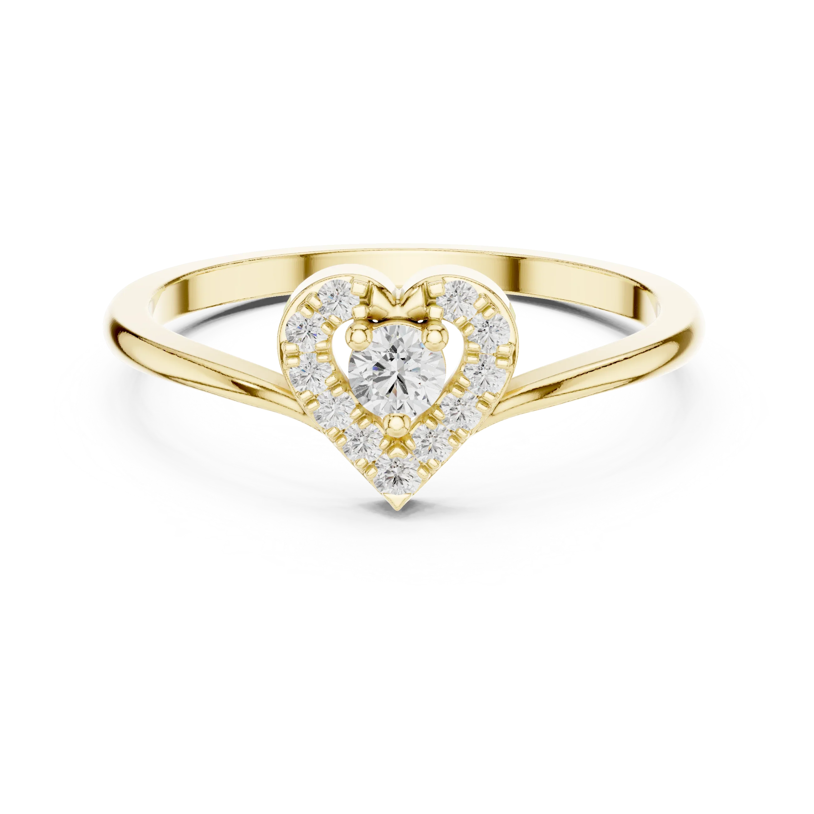Round-Cut Diamond Halo Engagement Ring