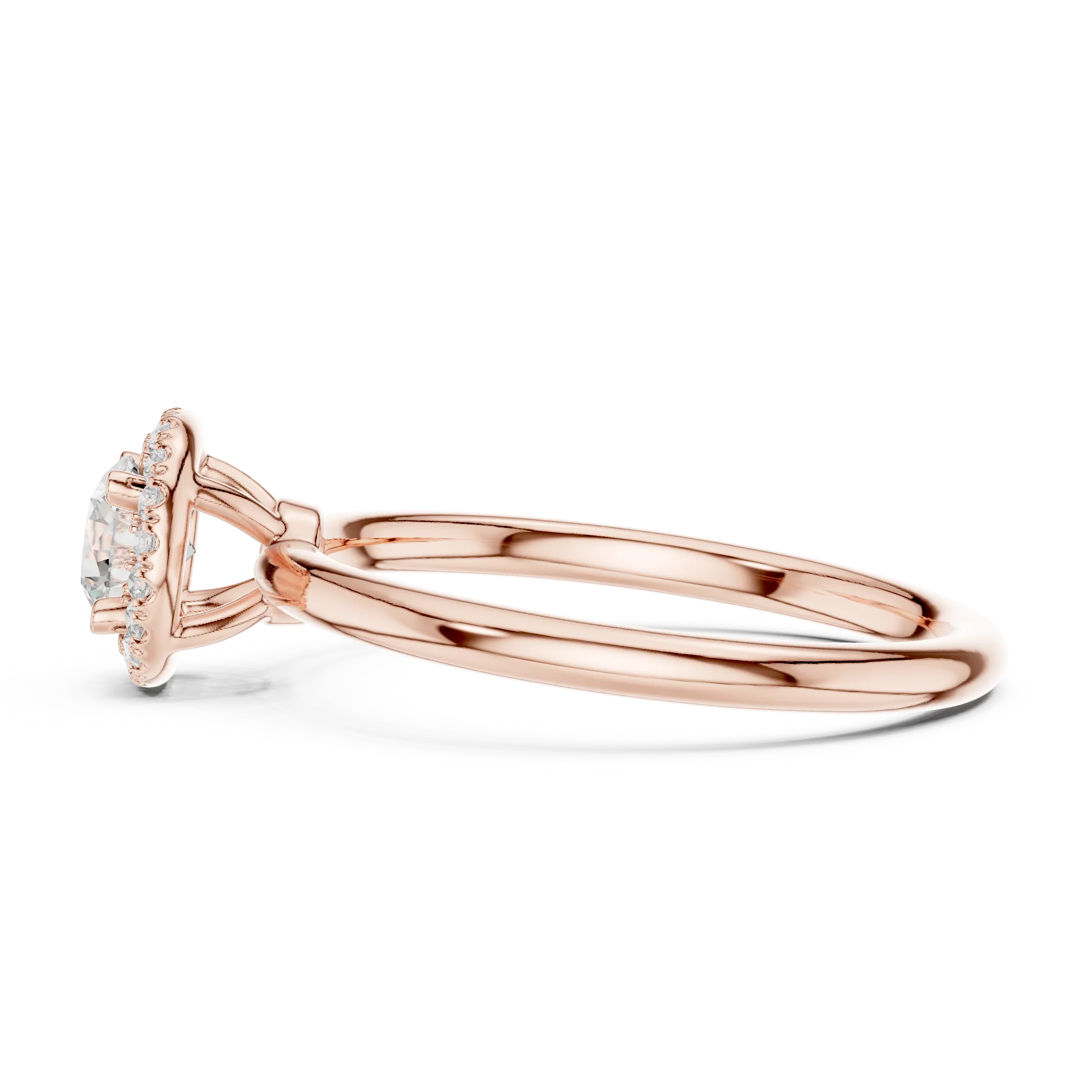 Round Diamond Halo Engagement Ring