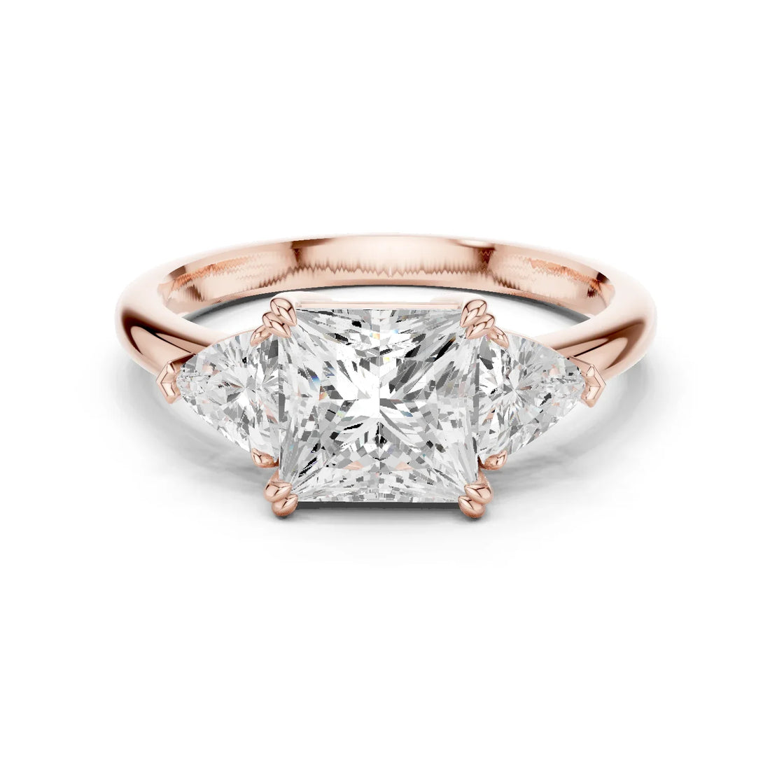 Princess Cut Diamond Three Stone Engagement Ring
