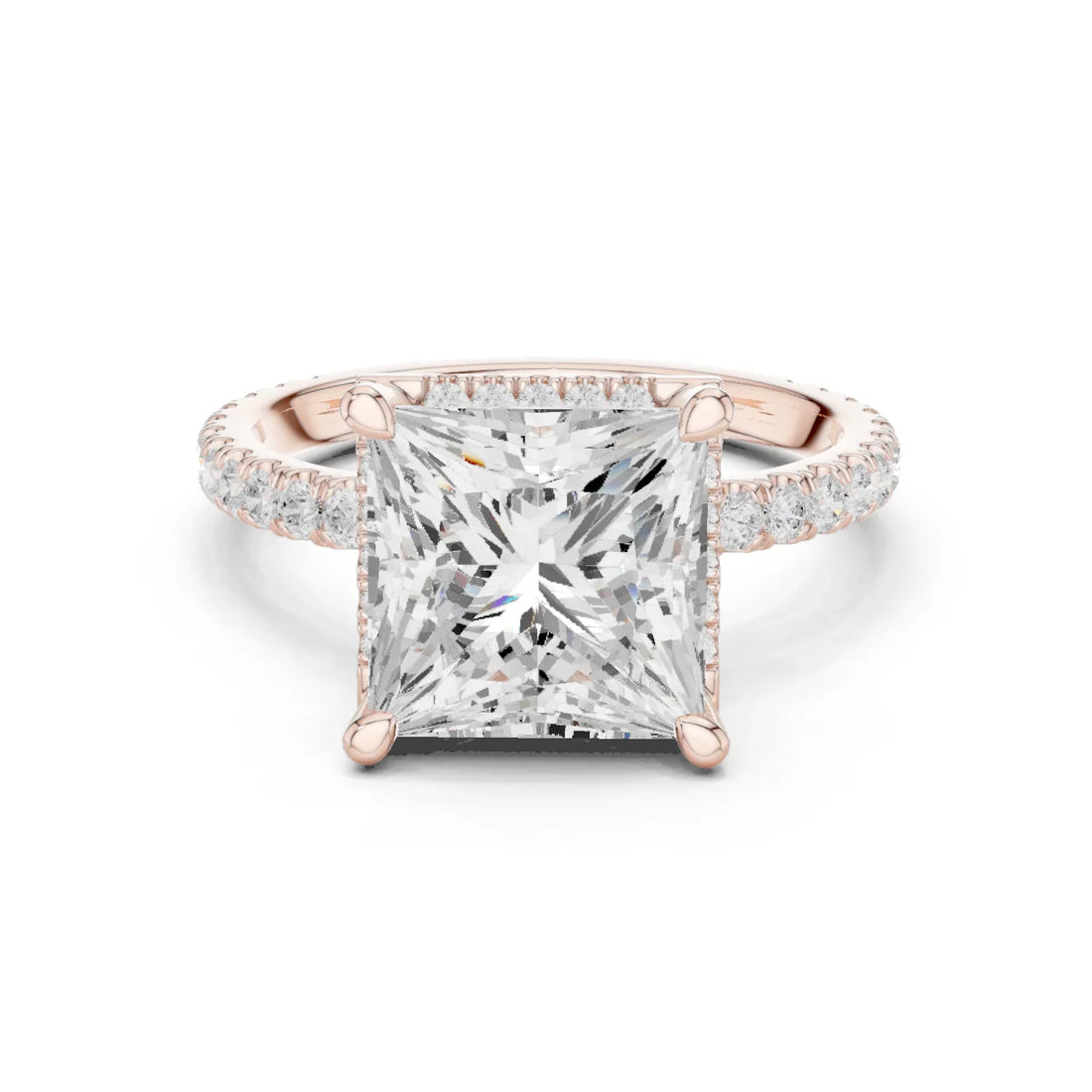 Princess Diamond Hidden Halo Engagement Ring