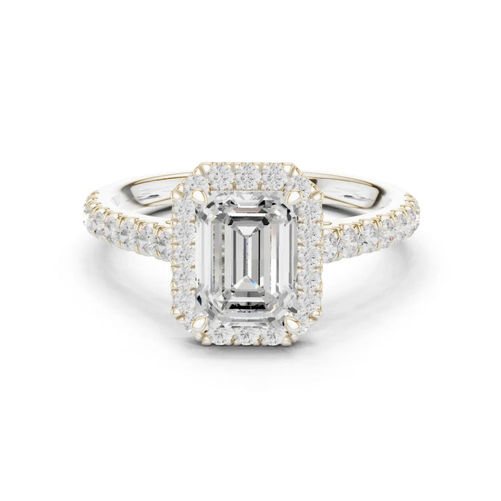 Shape Diamond Halo Engagement Ring