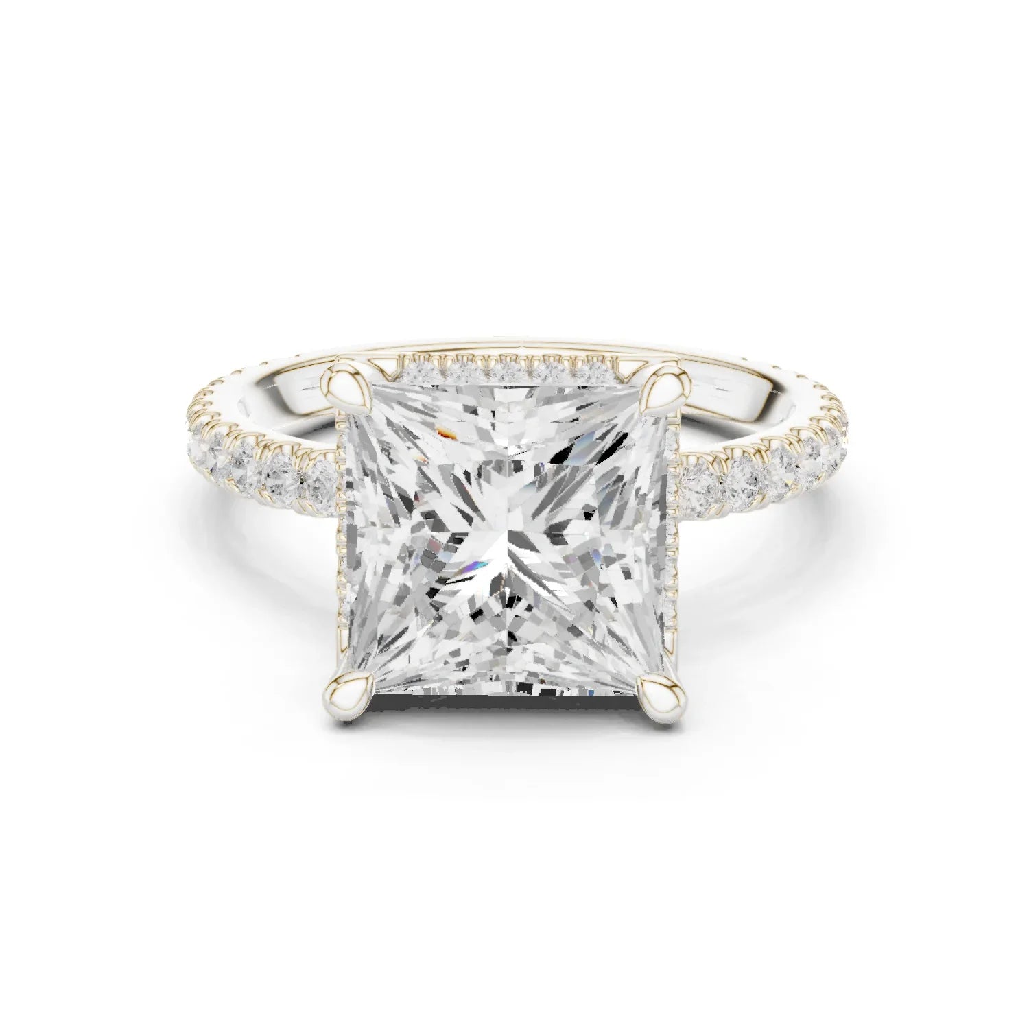 Princess Diamond Hidden Halo Engagement Ring