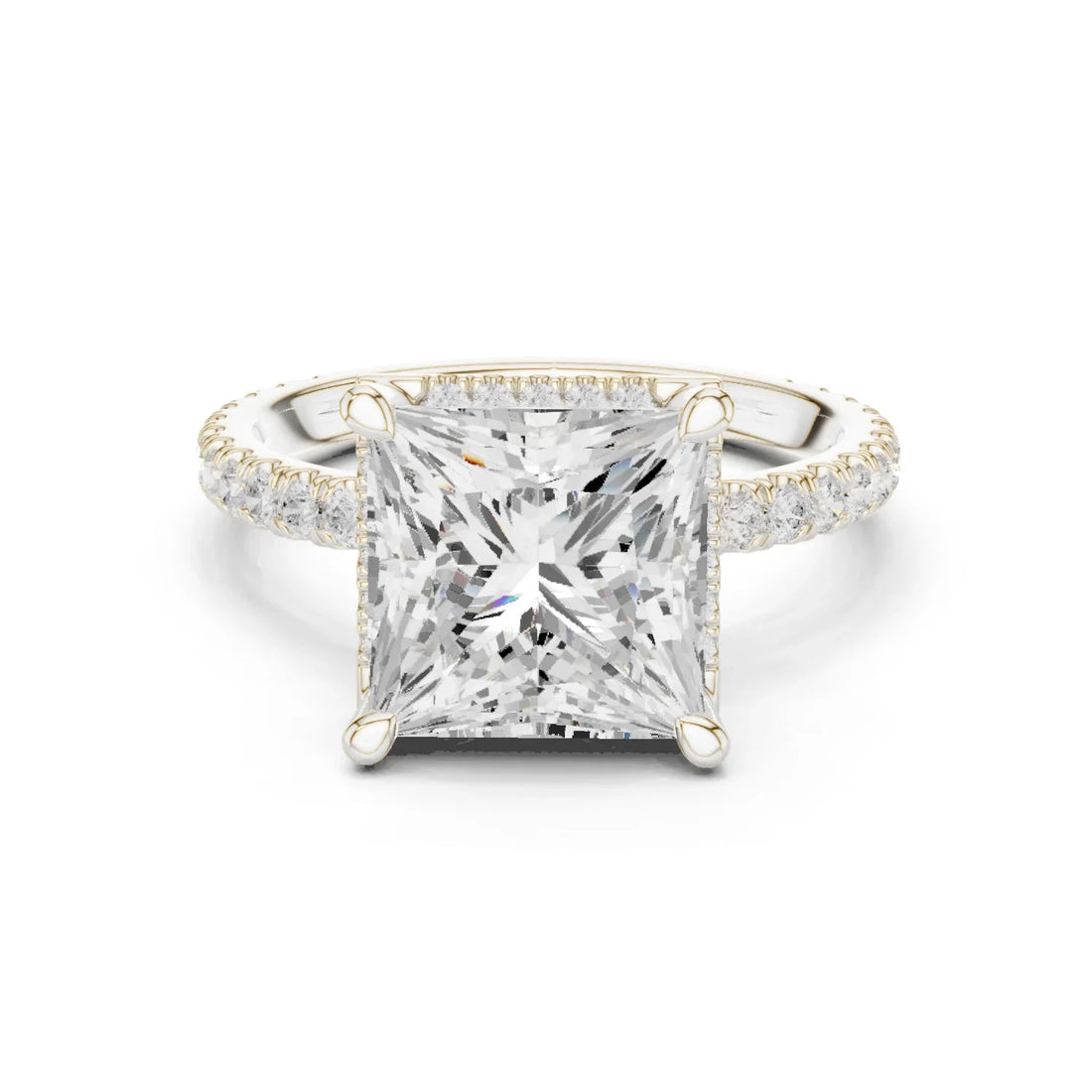 Princess Diamond Hidden Halo Engagement Ring
