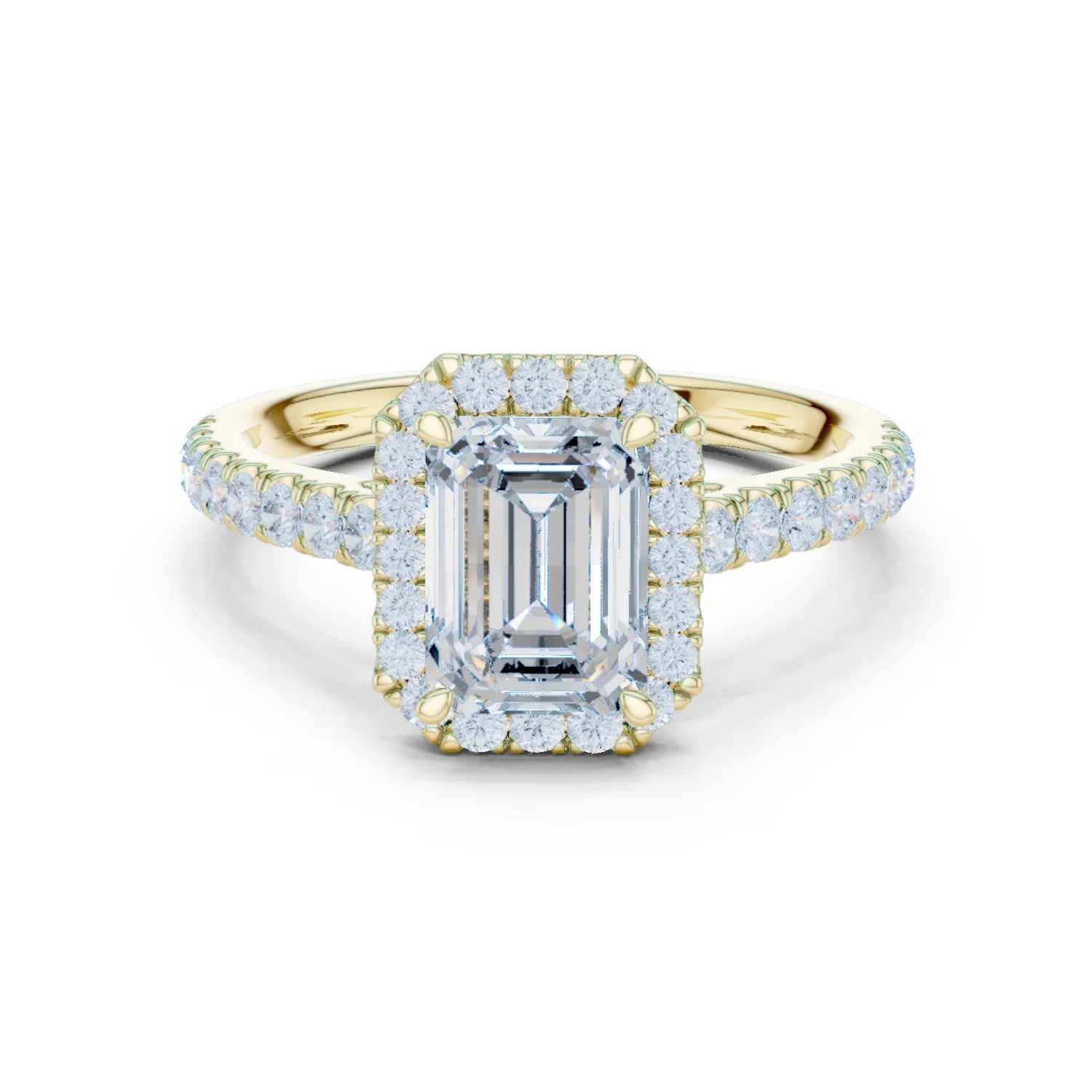 Shape Diamond Halo Engagement Ring