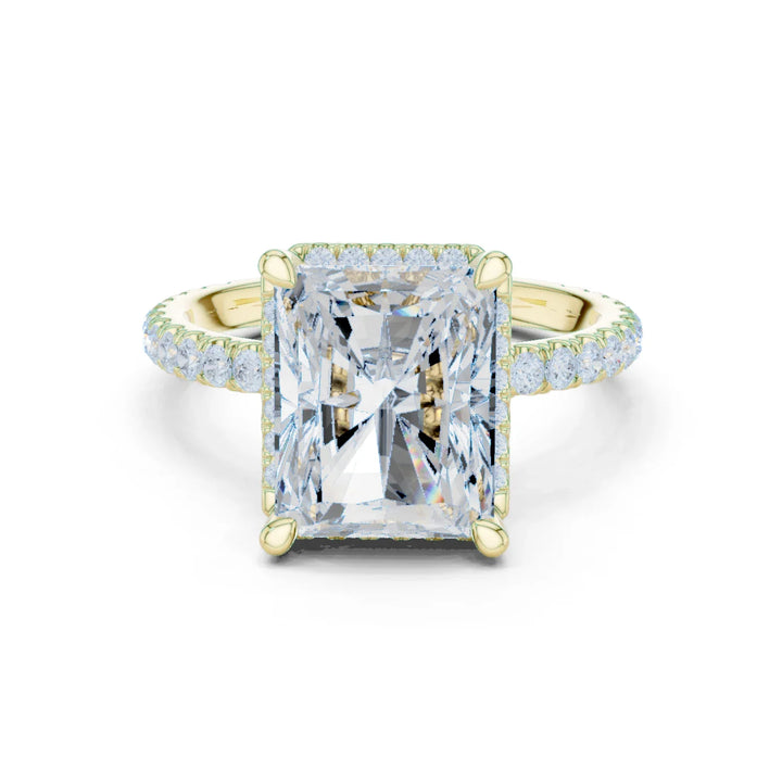 Radiant Diamond Hidden Halo Engagement Ring