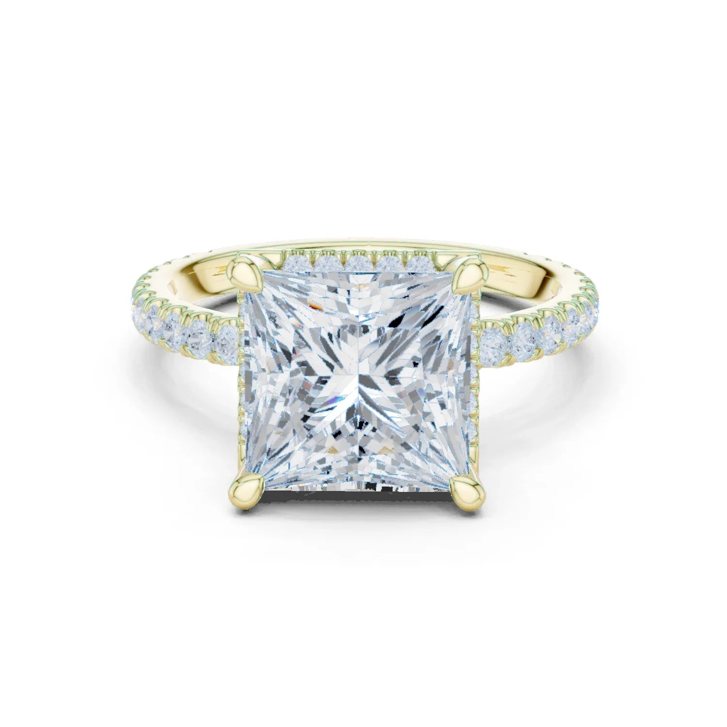 Princess Diamond Hidden Halo Engagement Ring