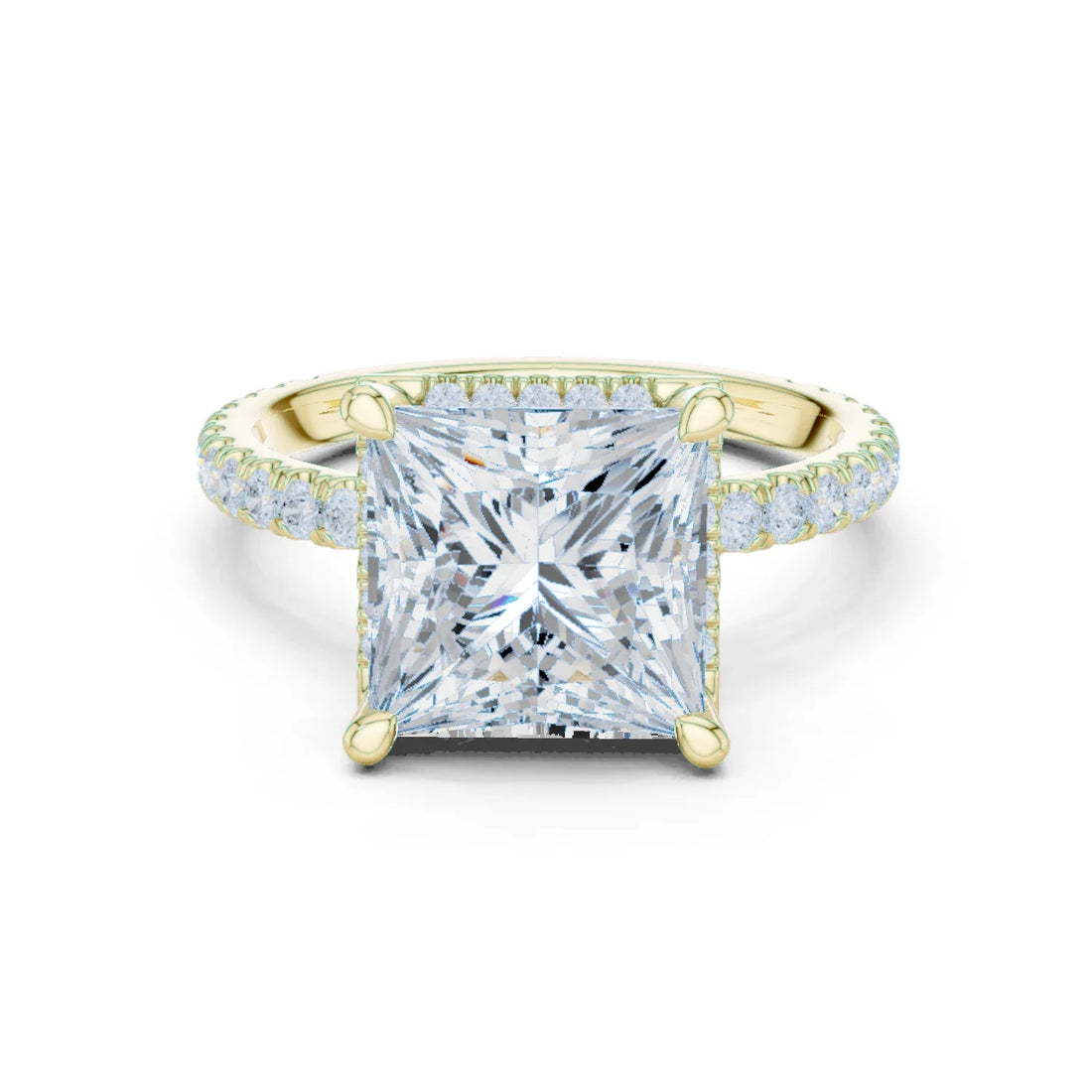 Princess Diamond Hidden Halo Engagement Ring