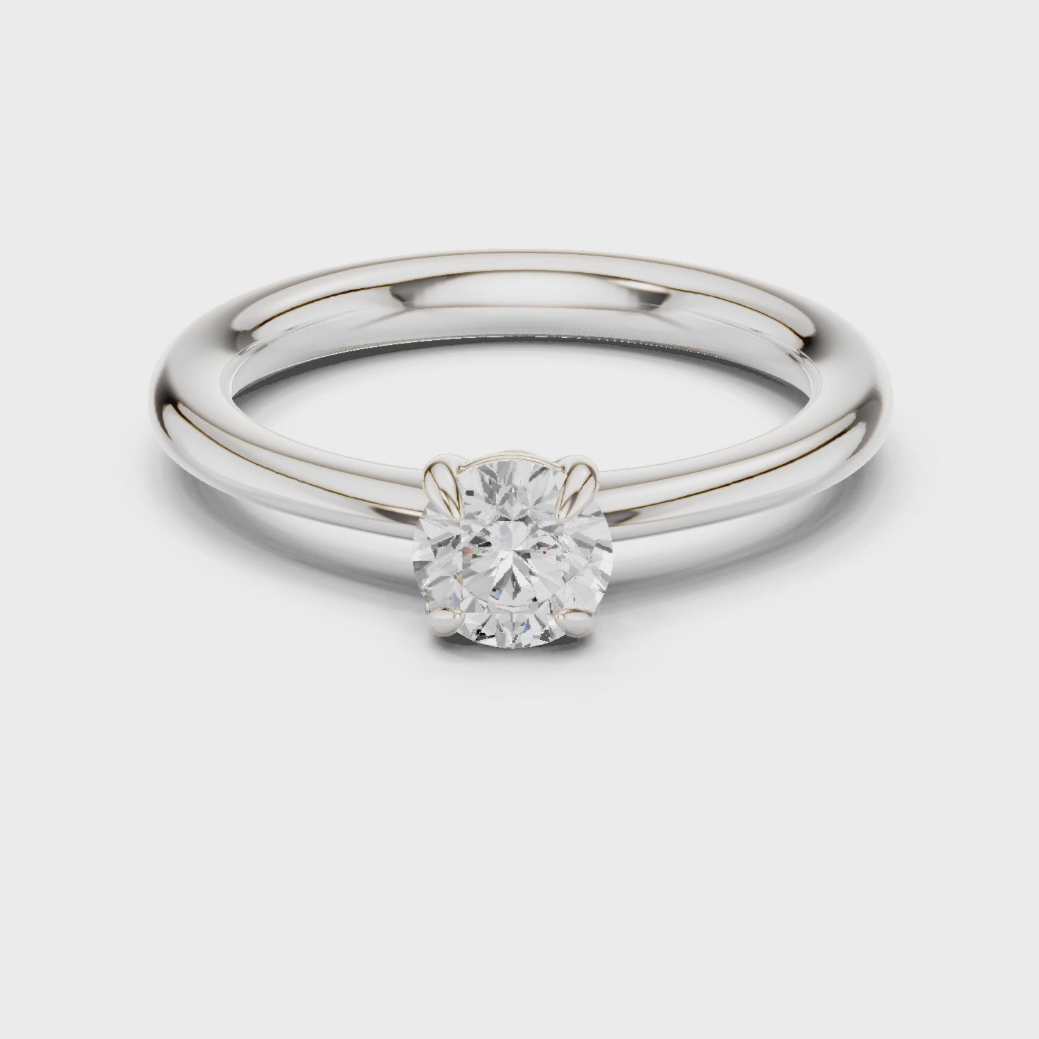 Round-Cut Solitaire Diamond Ring